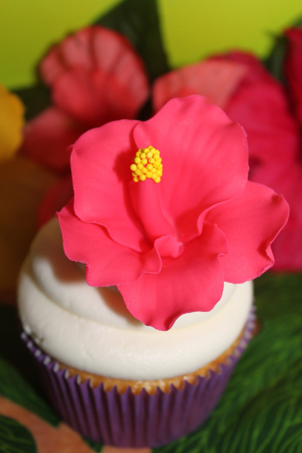 fondant hibiscus flowers