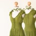 Feminine Cotton Summer Dress in Green