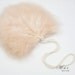 Mae- blush feather wedding purse with pearl handle