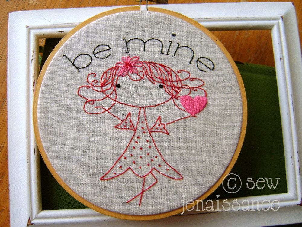 Embroidery PDF Pattern Valentine Clementine Be Mine