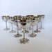 RESERVED - Ten French liqueur goblets, liqueur cups - silver plated