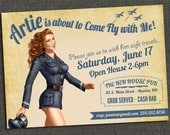 Military Going Away Party Invitation - Pin Up Girl - Printable or Printed for you