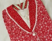 Snowy Days - Vintage Dress Style Adult Bib - Special Occasions and Everyday Use