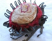 Herpes:  Hand embroidered plush STD bug sculpture