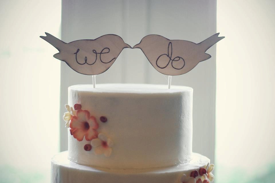 Love bird cake toppers