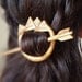 Golden aztec- indian tribal arrow hair pin shawl pin