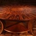 Coffee table, contemporary style in Santos Rosewood & Figured Walnut