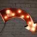 vintage store sign electric arrow metal industrial metal handmade.