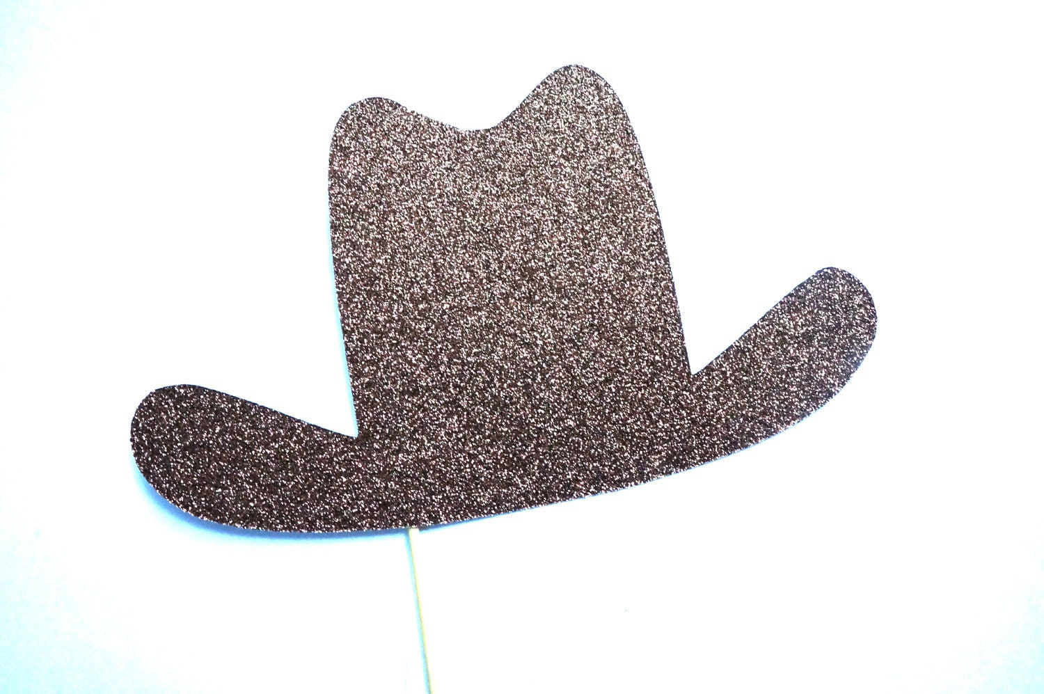 Photo Booth Props - BROWN GLITTER Cowboy Hat Prop - Birthdays, Weddings, Parties - Photobooth Props