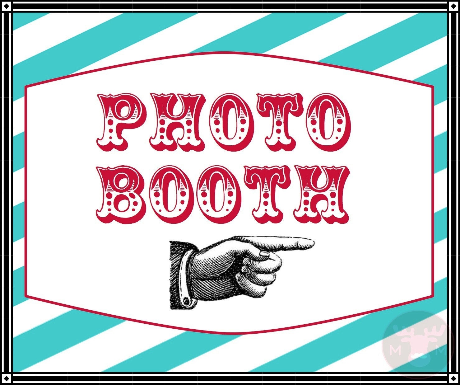 Photo Booth Props - Photo Booth Sign  - Vintage Colors - Photobooth Props - vintage wedding