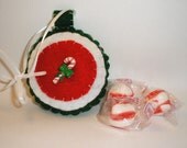 Candy Cane Ornament, Red and Green Festive Holiday Christmas Tree Decoration