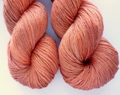 Merino Silk Sock Yarn - Hand Dyed 50/50 Merino Silk Fingering Weight in Copper Penny Colorway