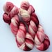 Sale 15% off - Hand Dyed 75/25 BFL/Nylon Fingering Weight Yarn in Strawberries and Cream Colorway
