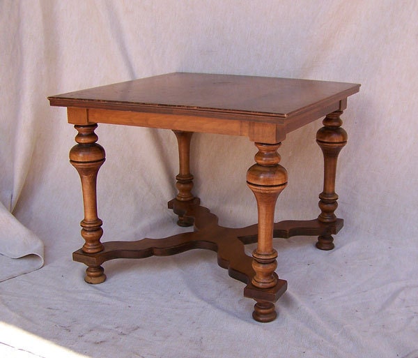 Rare Tell City Chair Co. table end table sofa table with labels Indiana 1940s 1950s