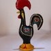 Vintage Rooster Figurine Vibrant Colors