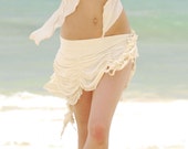 Jellyfish Bustle Skirt - in Cream - off white - ElvenForest