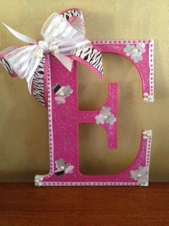 Custom made initial letters.  Perfect for that favorite teacher or child's room.
