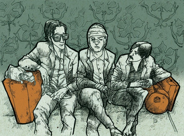 Darjeeling brothers  art illustration drawing ink pencil pen digital print comic