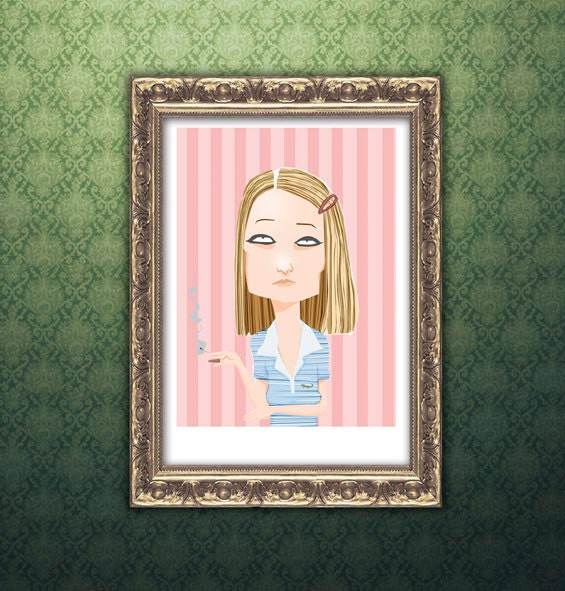 etsy art Margot Tenenbaum portrait drawing print illustration