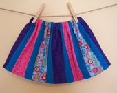 Bright strips corduroy baby hippie skirt