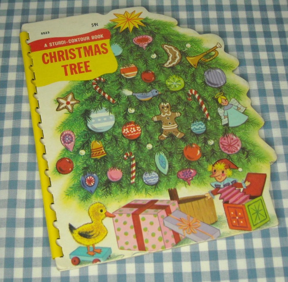 christmas tree vintage 1966 children's book by vintagebookbazaar