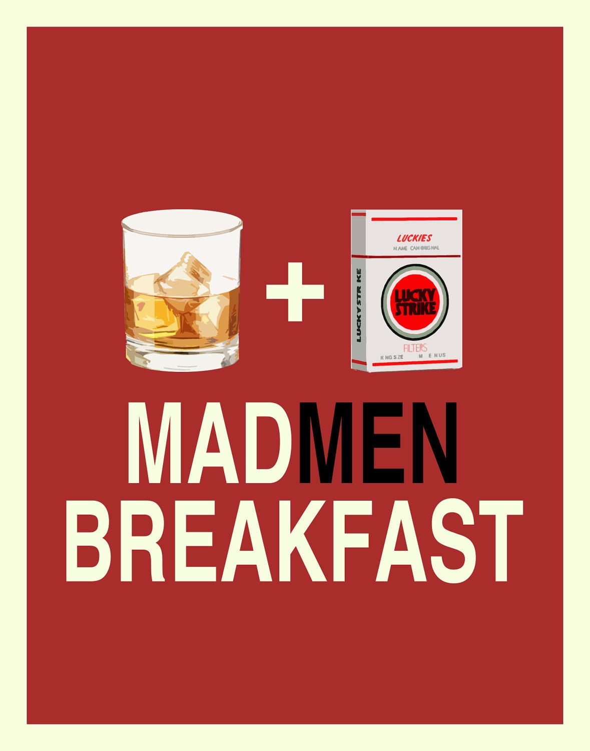MadMen Typography Art / 16" x 20" Poster Print