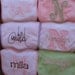 Set of three monogrammed bibs--you choose design