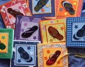 Flip flops colorful Mini Cards (set of 5) gift tags