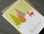 Holiday Fox Trot - Christmas - Greeting Card
