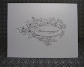Classic and Elegant Pearl White Engagement Card