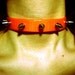 S/XS Neon Orange Spiked Choker Collar