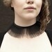 black tulle choker collar- Lucy - ruffled with satin ribbon - made to order