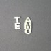 Silver Stud Earrings - TE AMO - I Love You Earrings