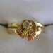 SALE Landstroms Diamond Black Hills Gold Diamond Wedding Set 4gm size 6 .15Ctw