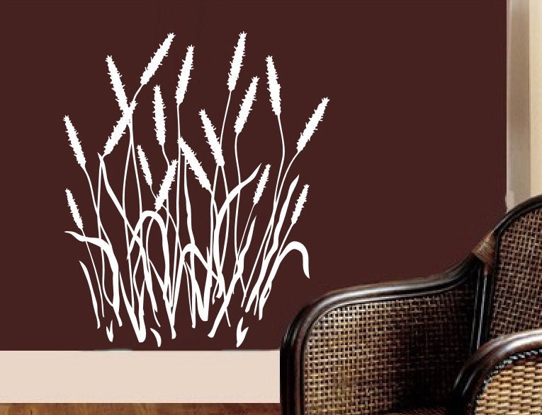 Wall Decal Cattails Vinyl Wall Decal 22100 by CuttinUpCustomDieCut