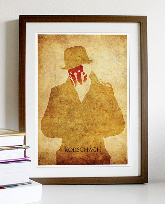 Watchmen Rorschach Vintage A3 Poster Print