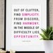 Simplicity, Harmony and Opportunity inspirational Poster