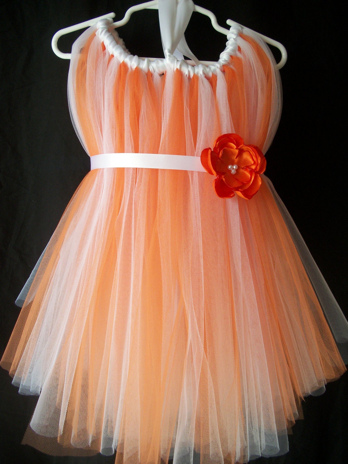 Tutu Dress Flower Girl Dress - 6 Months to 5T - Matching Singed Satin Flower