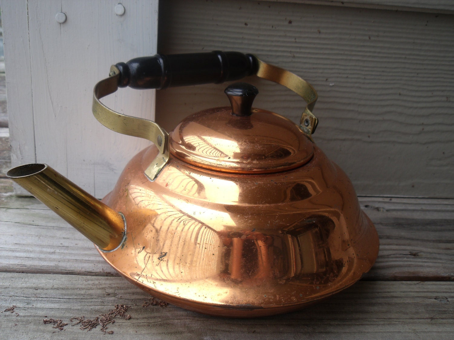 Vintage Copper Tea Kettle