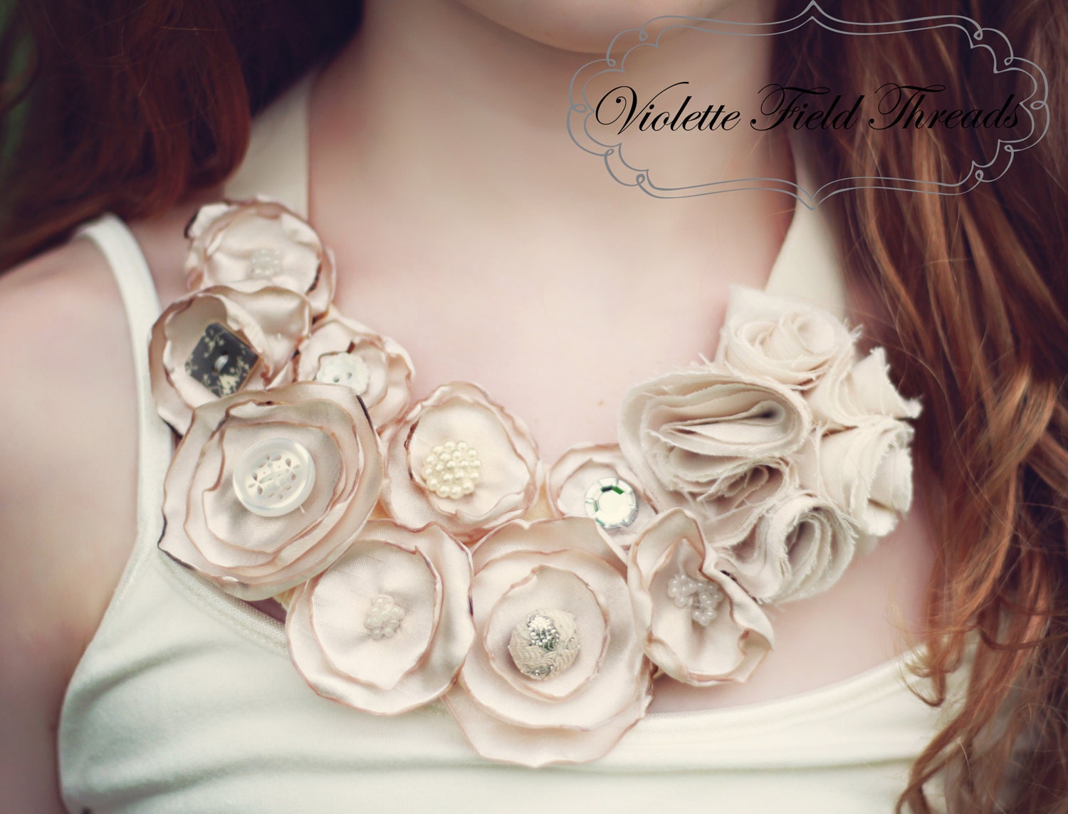 Delilah Statement Necklace- PDF Pattern Tutorial, 2 sizes: 0-3 years & 4-12 years