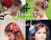 4 Flower Pattern Pack, Includes: Rosalind, Corienne, Nadine, & Ava