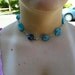 Larimar Crazy Blue Lace Agate, Blue Opal, Blue Line Agate Gemstones Pearl Necklace