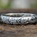 Size 5 - Sterling Silver Wedding Band - Floral - 4 mm Wide