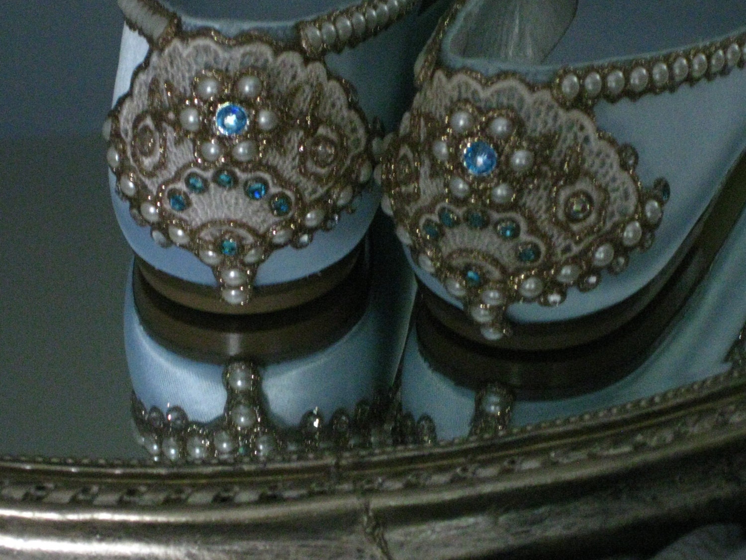 Royal Satin Bridal Ballet Flats Wedding Shoes - Any Size - Pick your own shoe color and crystal color