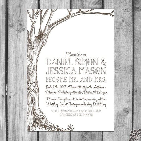 Love Tree Wedding Invitation Set