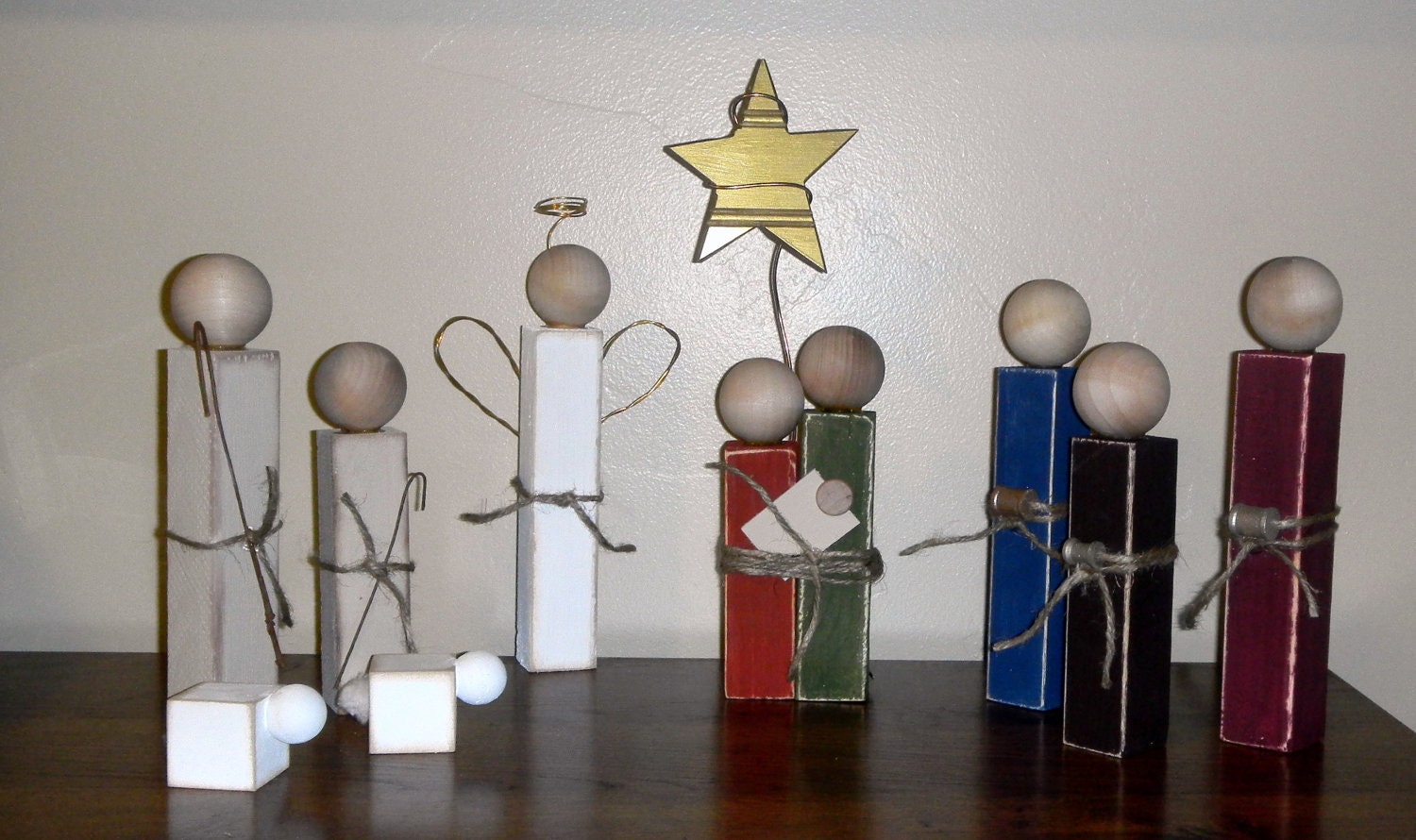 Simple Wooden Nativity Set