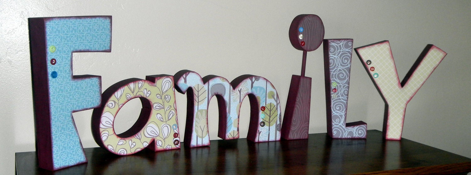 Large Family letters for Home Decor
