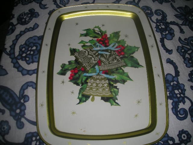 Vintage Atomic Christmas Tray