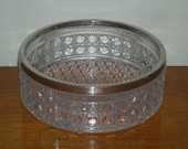 Vintage Glass Serving Bowl