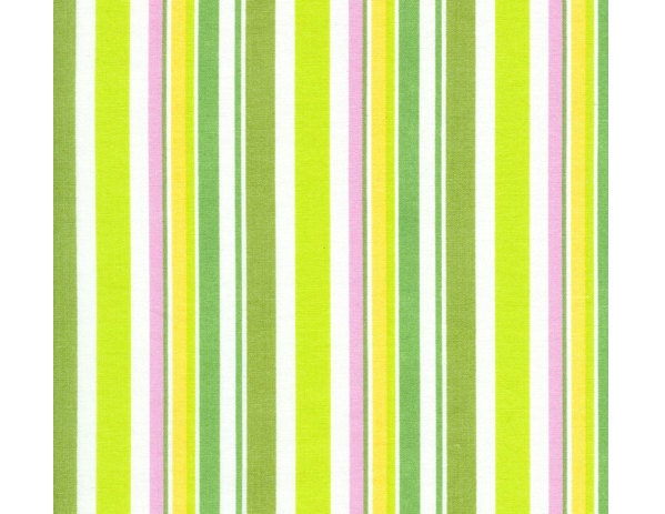 Timeless Treasures Suzy-Q Stripe Green Organic Cotton fabric, 1 yard